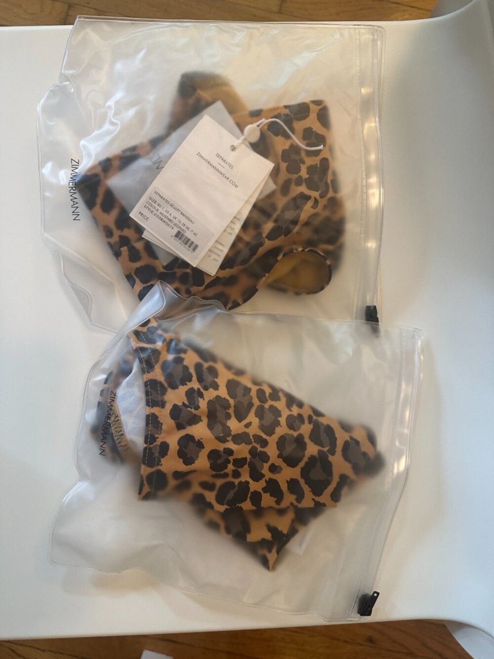 Zimmermann women's leopard print bikini set